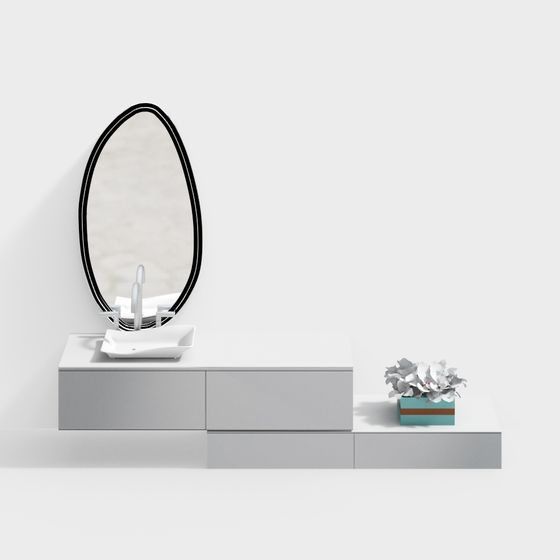 Stylish Bathroom Vanity 3D model for Modern Spaces