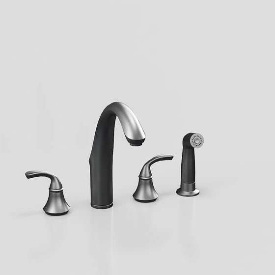 Stylish Low-Poly Faucet 3D Model