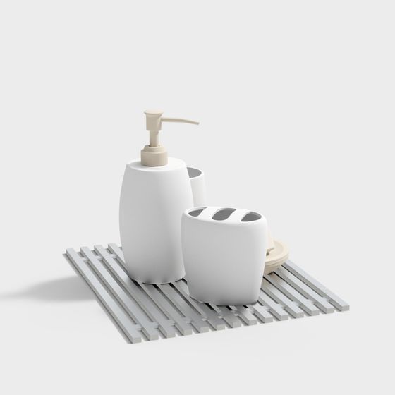 Modern Minimalist Bathroom Accessories 3D model