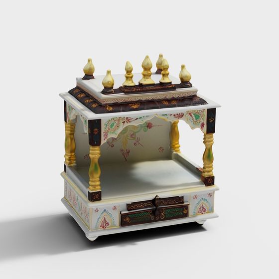 Indian Temple Altar 3D model for Creative Projects