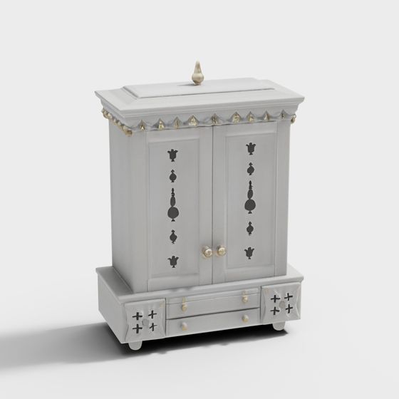 Stylish Wardrobe Low Poly 3D Model for Creative Projects