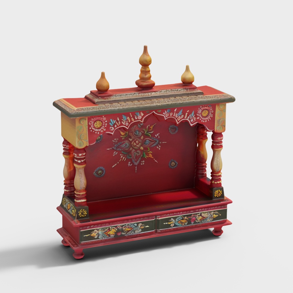 Wall Hanging Wooden Pooja Temple