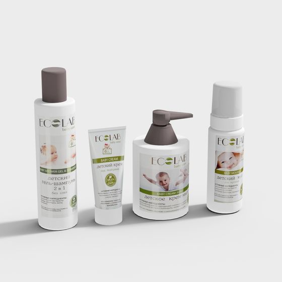 Ecolab Baby Care Products 3D Model Collection