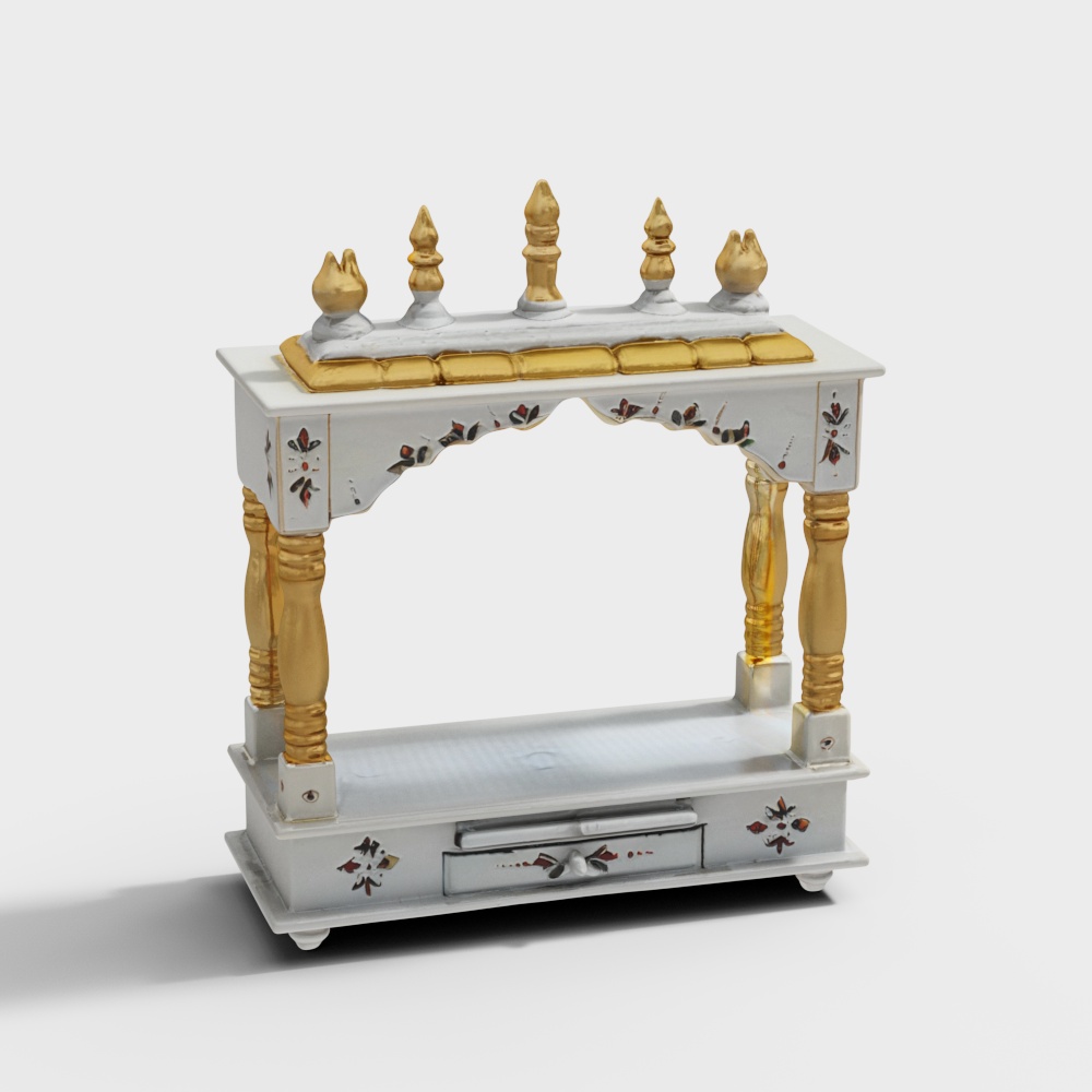 Handcrafted Wooden Temple Pooja Mandir for Worship