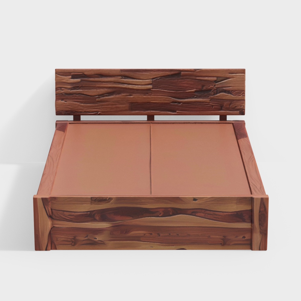 Boston Solid Wood Queen Size Non Storage Bed