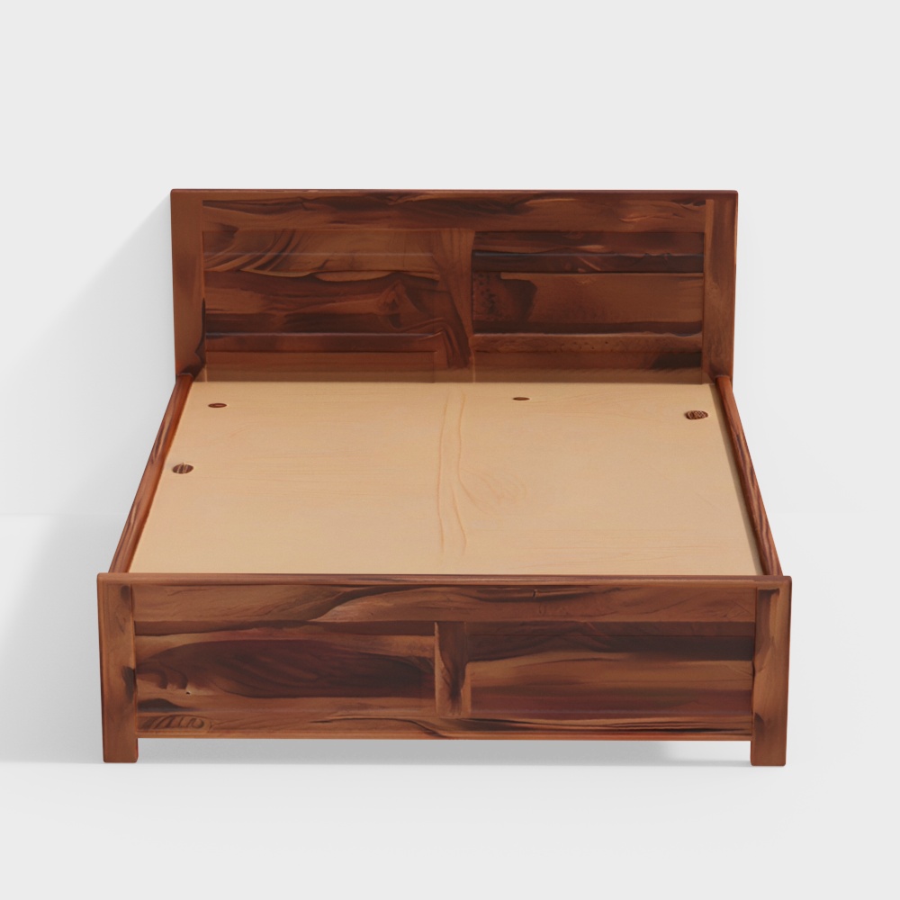 Finn Solid Wood Queen Size Non Storage Bed