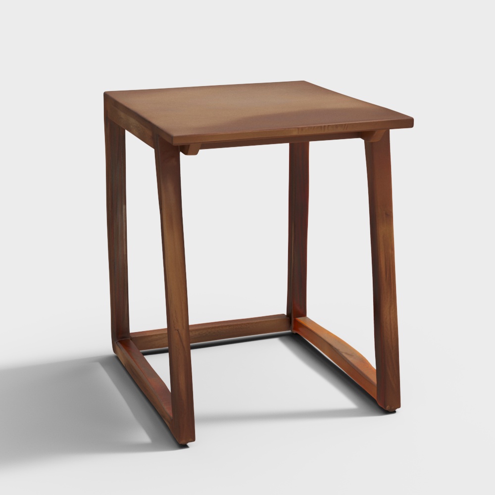Dresden Solid Wood Side Table in Natural