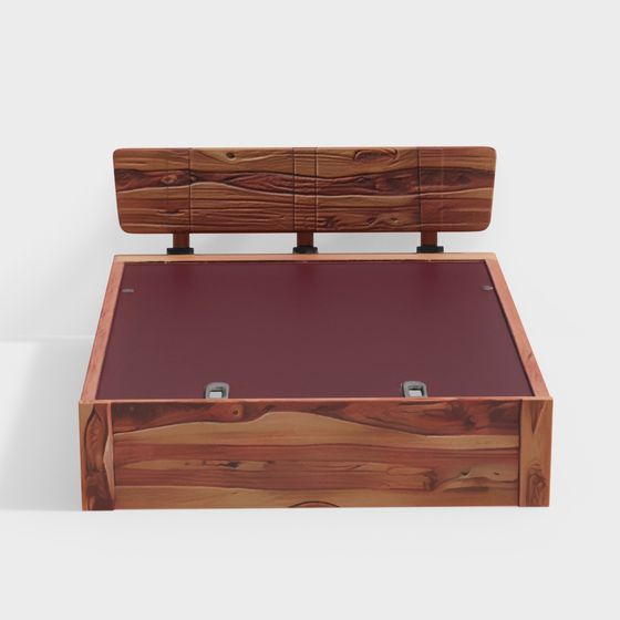 Vintage Wooden Chest 3D model