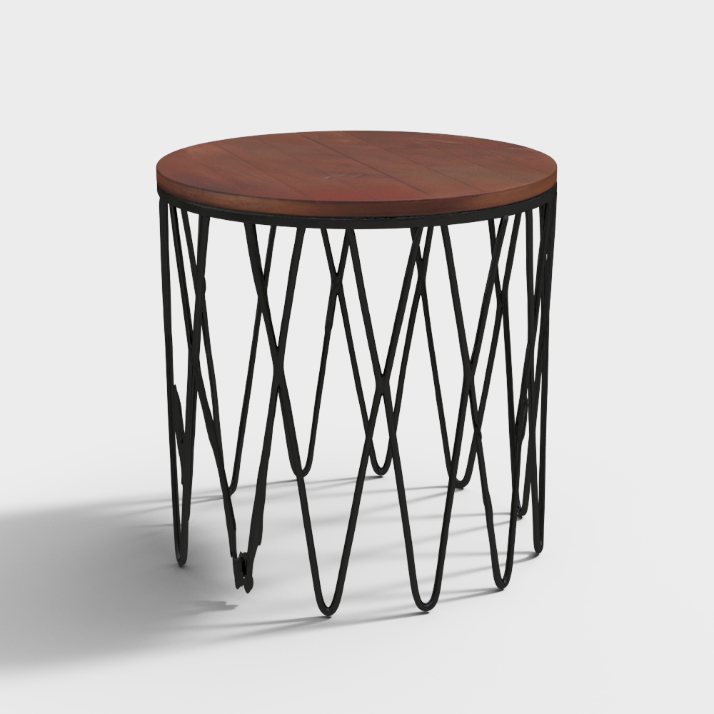 Terry Solid Wood Bedside Table in Walnut Finish