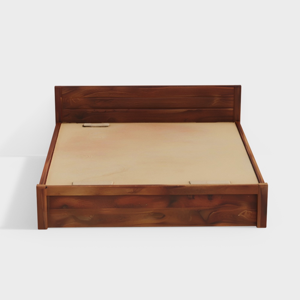 Monaco Solid Wood Queen Size Box Storage Bed