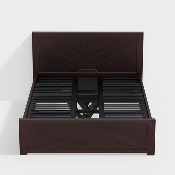 Geometric Elegance Bed Frame 3D model for Modern Interiors