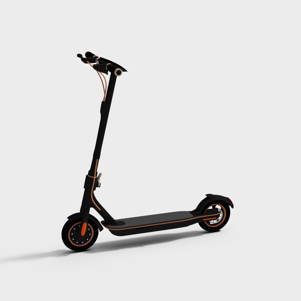 Stylish Electric Scooter 3D Model – Low-Poly Urban Design