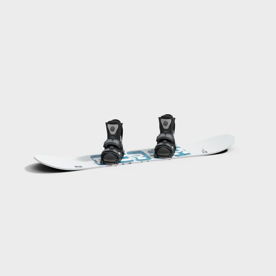 Modern Low-Polygon Ski Board 3D model