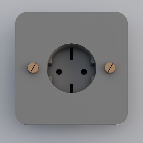 Stylish 3D Socket Model for Contemporary Spaces