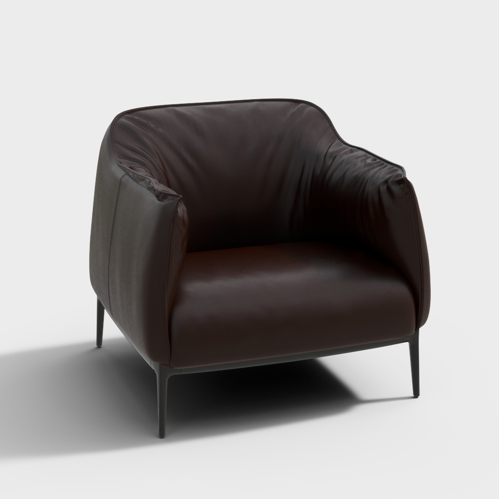 Streamlined Sofa 3D Model Design