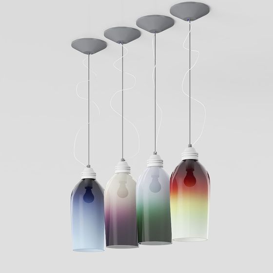 Unique Artistic Hanging Lamp 3D model