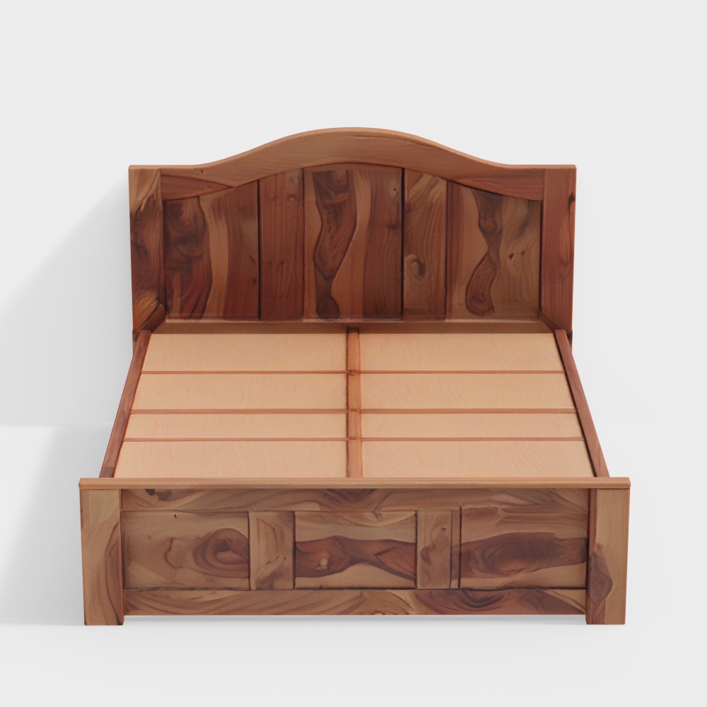 Letto Ballito in Legno Massello King Size con Contenitore