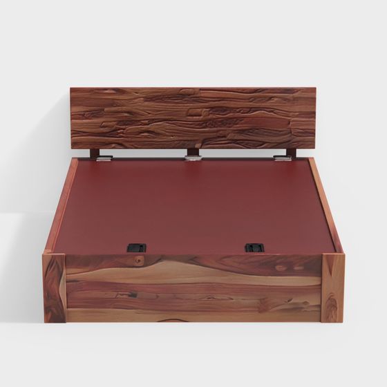 Vintage Wooden Box 3D model