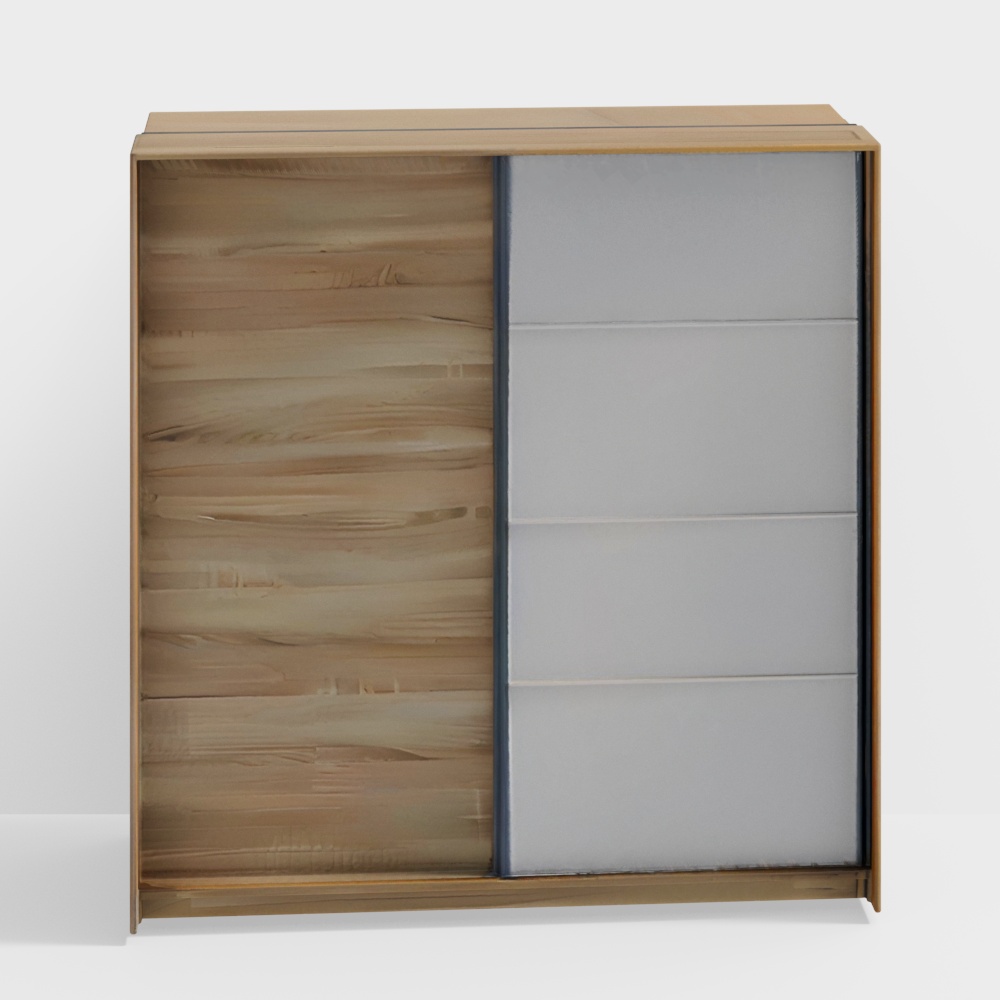 Loretta Engineered Wood 2 Door Wardrobe With Mirror