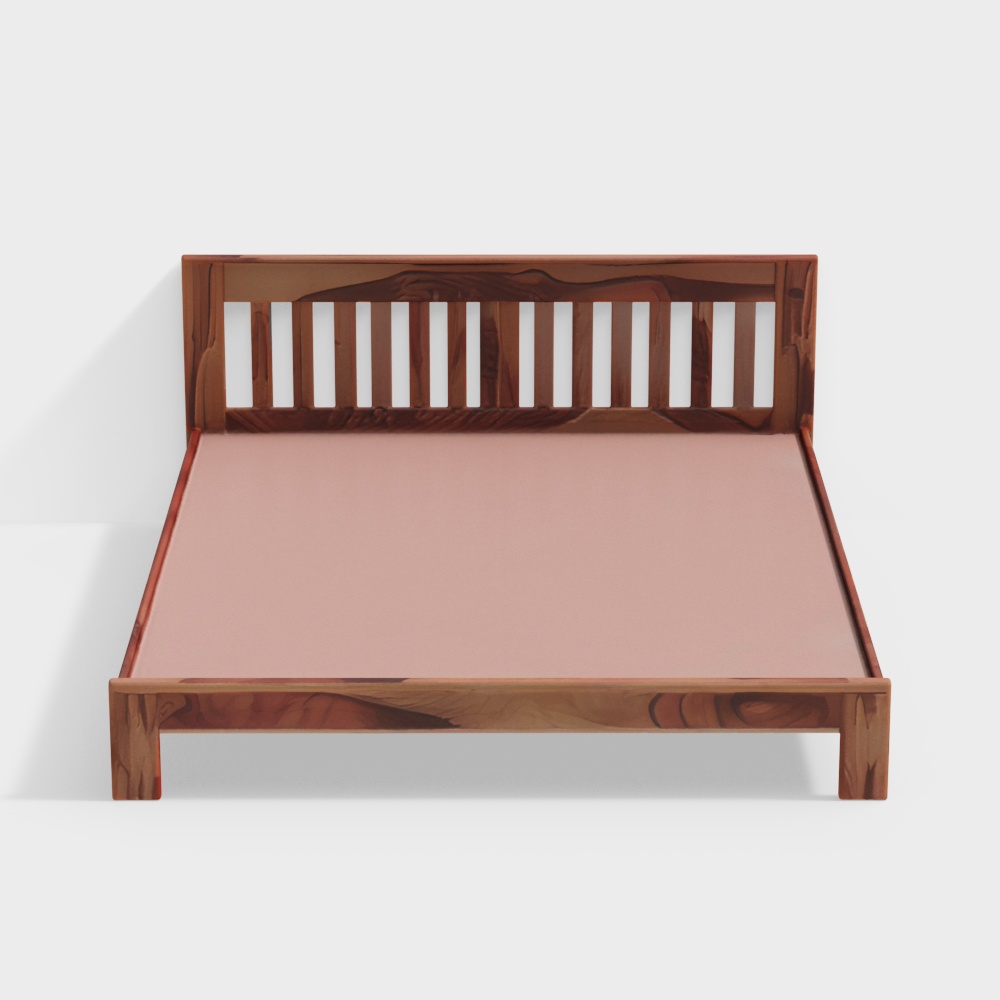 Beirut Solid Wood Queen Size Non Storage Bed