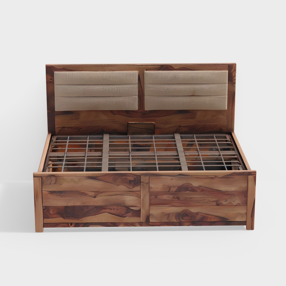 Ritz Solid Wood King Size Hydraulic Storage Bed