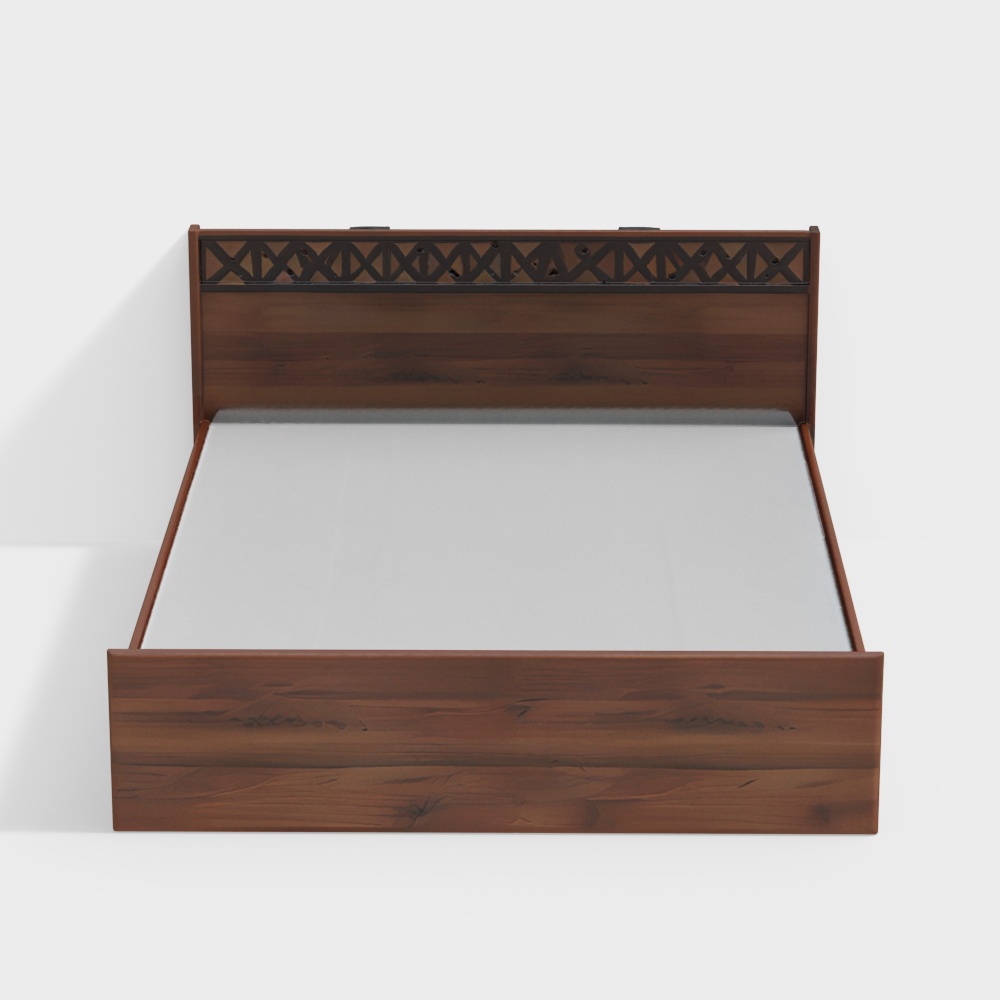 Macy Engineered Wood King Size Non Storage Bed