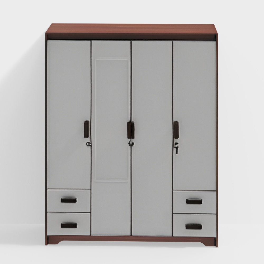 Miller Engineered Wood Door Wardrobe in Two Tone Finish