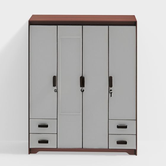 Miller Engineered Wood Door Wardrobe in Two Tone F