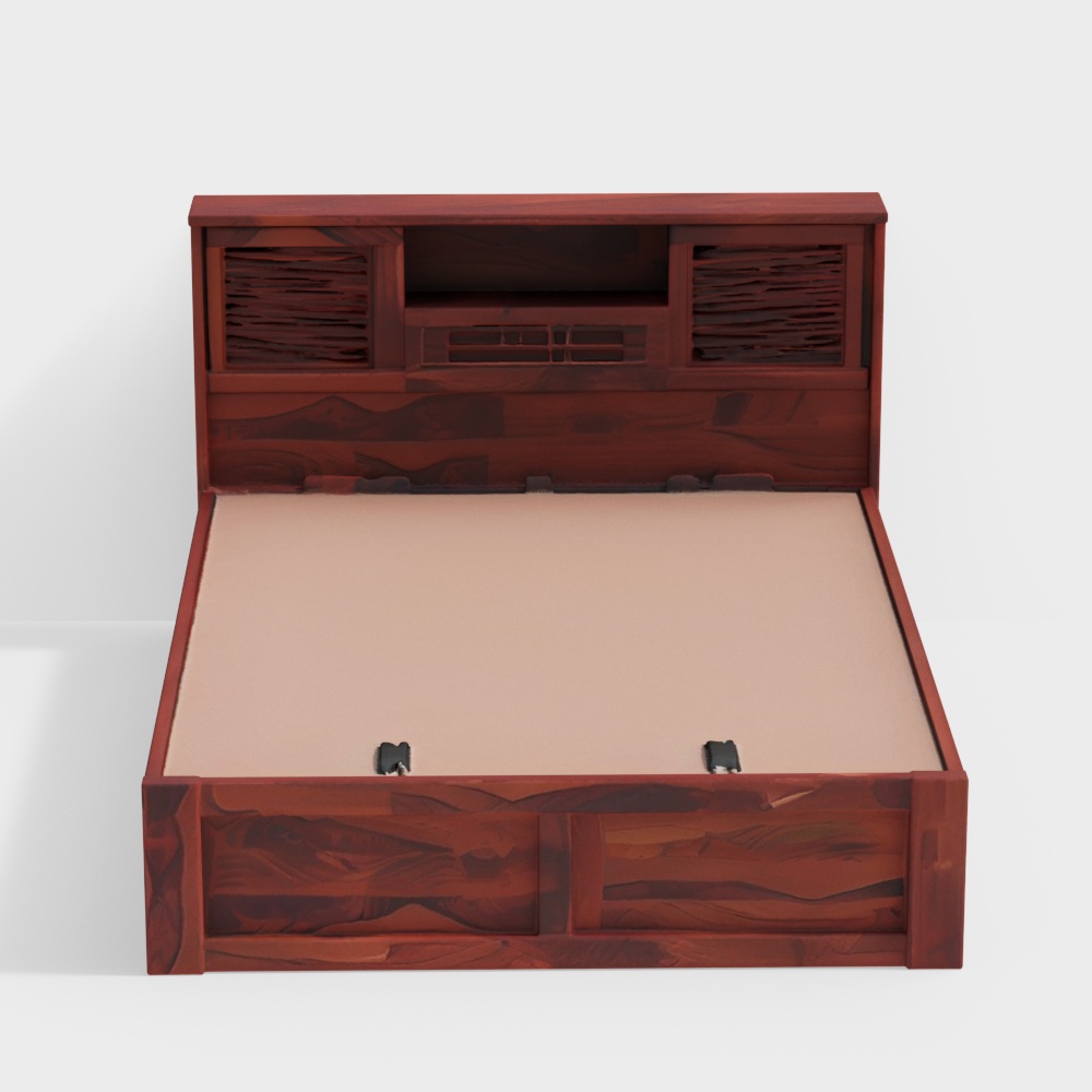 Cambry Solid Wood King Size Hydraulic Storage Bed