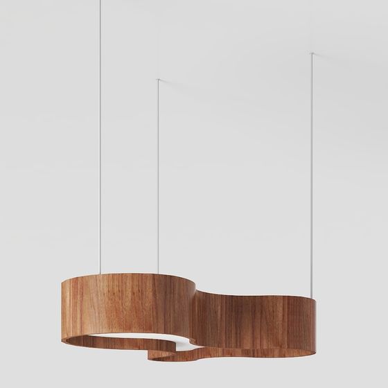 Artistic Low-Polygon Pendant Light 3D model