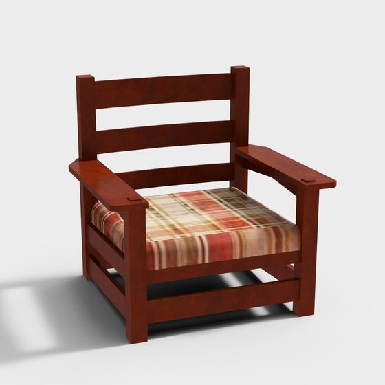 Stylish Vintage Lounge Chair 3D model