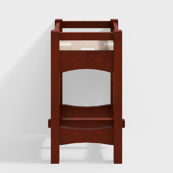 Minimalist Wood Bookshelf 3D model