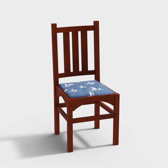 Vintage Wooden Chair 3D model