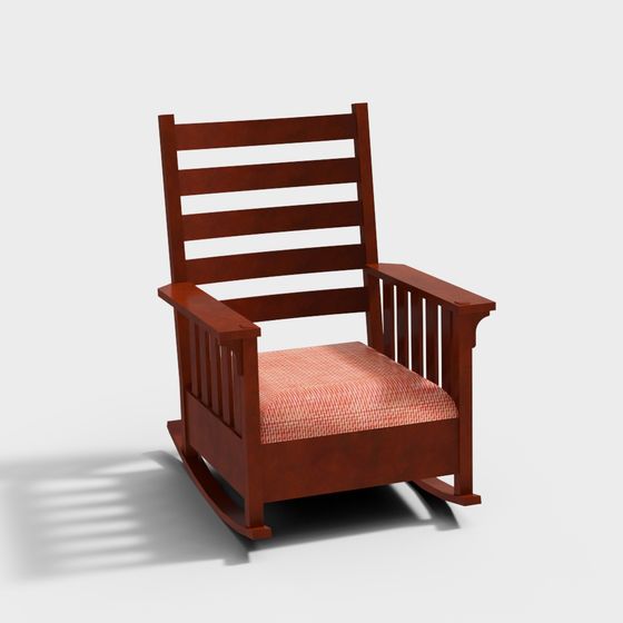 Vintage Rocking Chair 3D model
