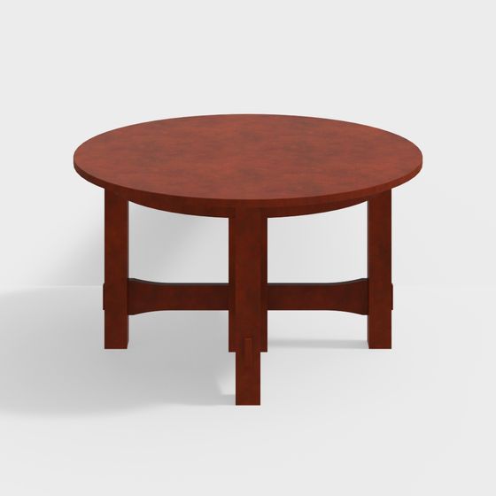 Elegant Round Coffee Table 3D model for Modern Interiors