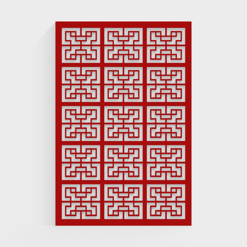 Chinese Style Red Screen