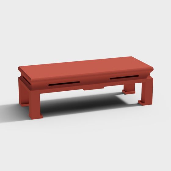 Minimalist Red Stool 3D model