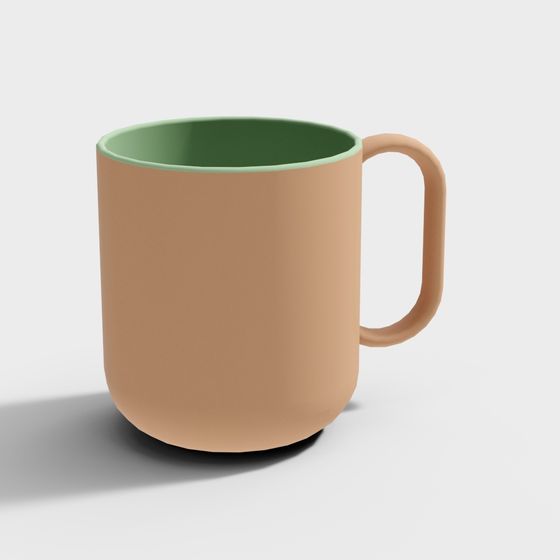 Elegant Low-Poly Coffee Mug 3D Model for Creatives