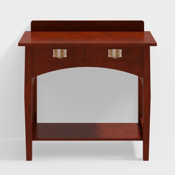 Stylish Vintage Wooden Side Table 3D model for Modern Spaces