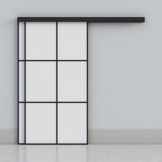 Industrial Style Sliding Door 3D model