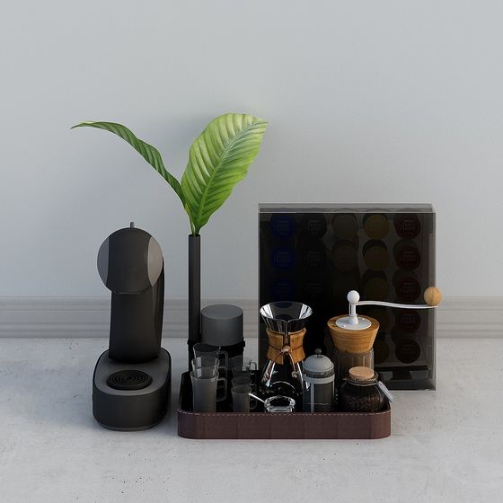 Elegant Coffee Corner 3D model for Modern Interiors