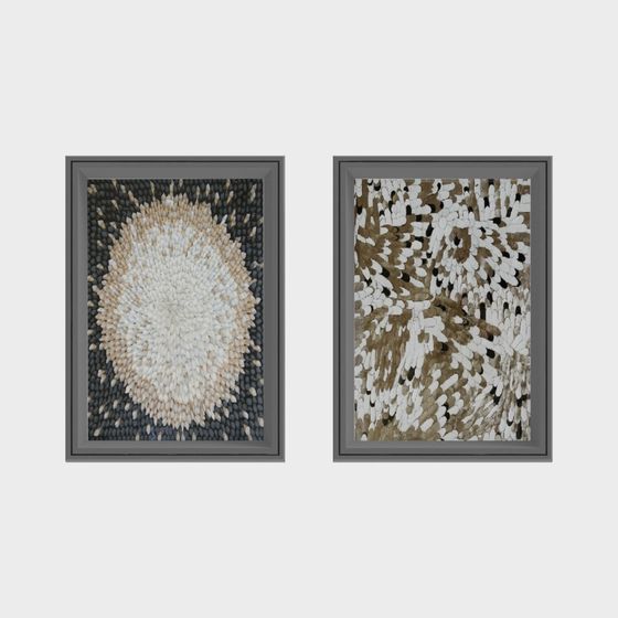 Stylish Abstract Picture Frame 3D Model for Interiors