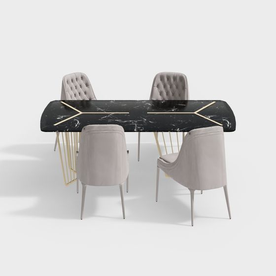 Urban Luxury Dining Table 3D model