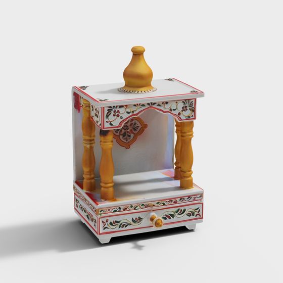 Indian Altar 3D model for Creative Projects