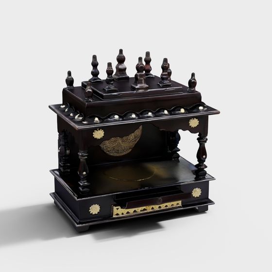 Oriental Ancient Style Altar 3D model for Creative Projects