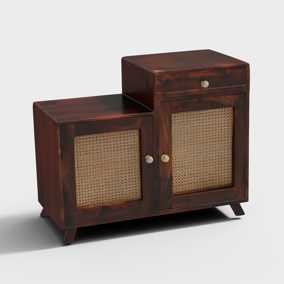 Vintage Modern 3D Nightstand Model