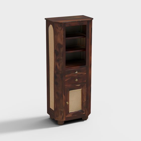 Vintage Bookshelf 3D model