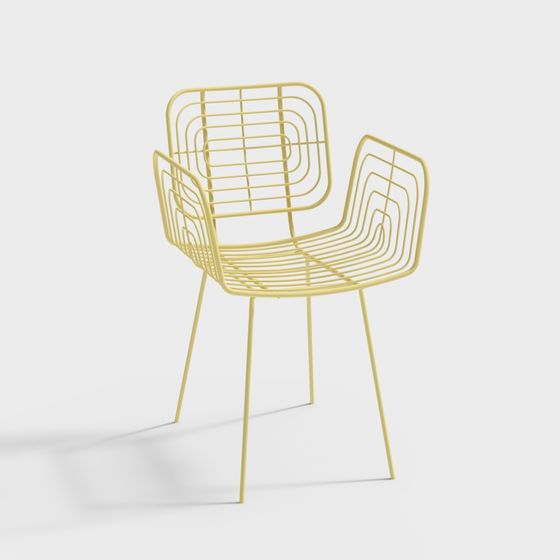 Unique Wireframe Chair 3D model