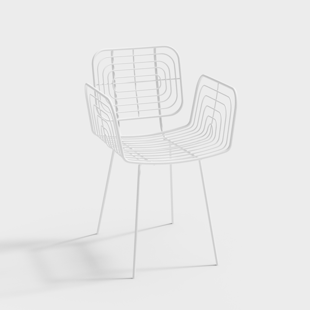 White Wrought Iron Leisure Chair