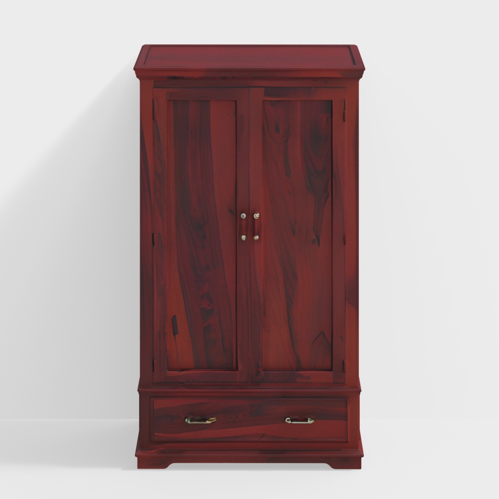 Dyson Solid Wood Door Wardrobe in Mahogany Finish